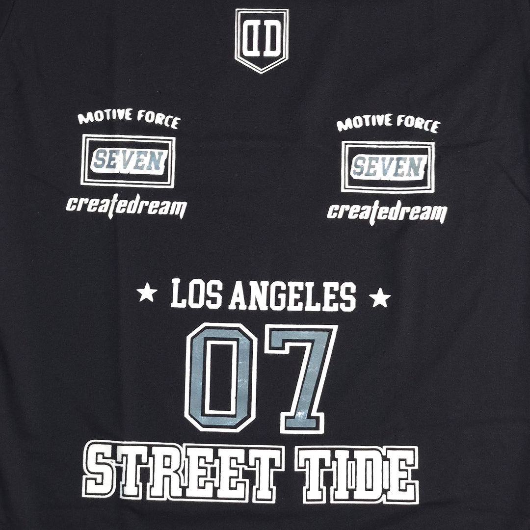 Jet Black "LOS ANGELES 07 STREET TIDE" T-Shirt(1002)
