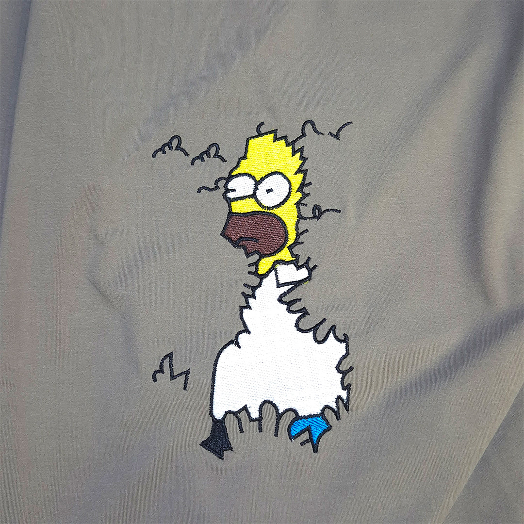 The Sneaky Homer Embroidered Tee (Taupe)(1018)