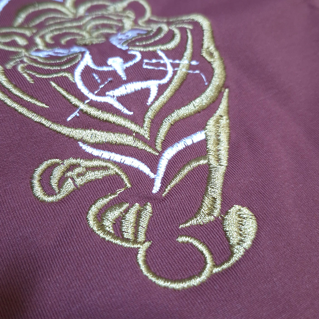 The Brave Tiger Embroidered Tee (Rust Brown)(1017)