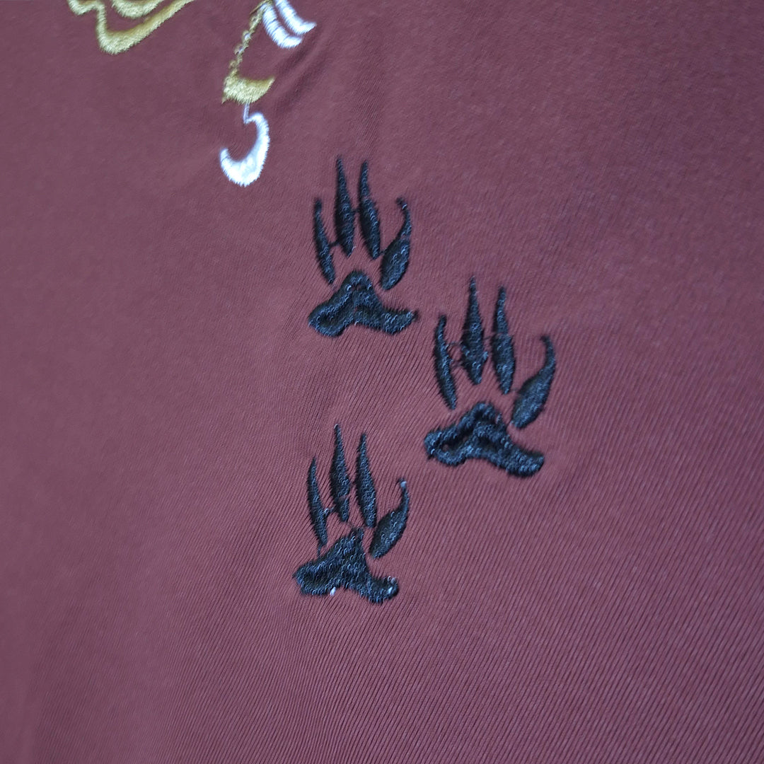 The Brave Tiger Embroidered Tee (Rust Brown)(1017)
