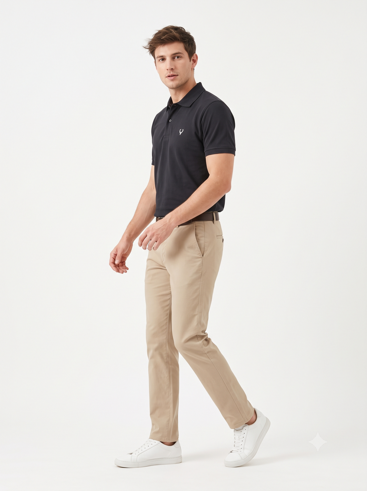 BLACK Men Old Money Style Solid Textured Knitted Snap-Button Collar Polo T-Shirt(1043)