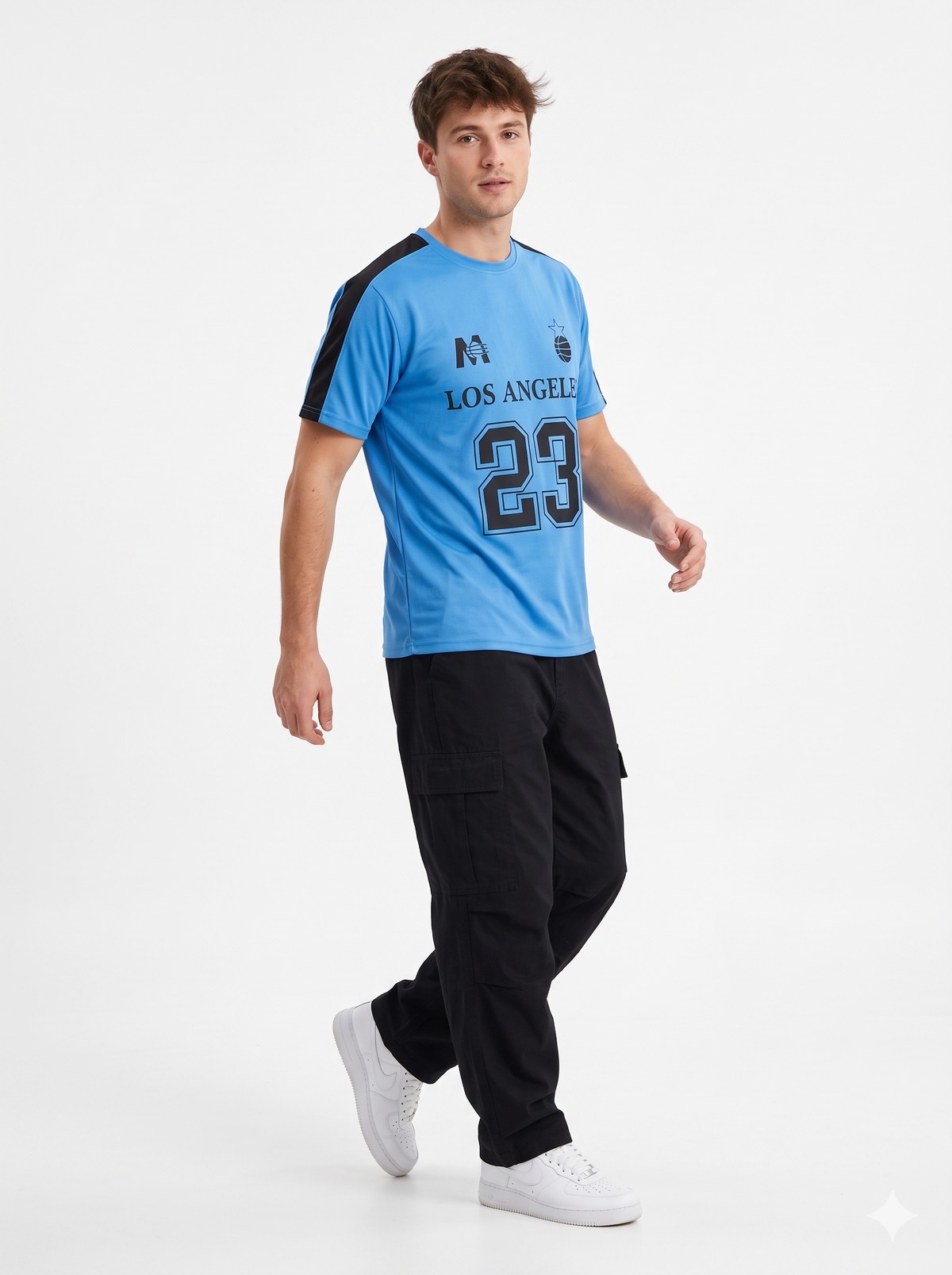 Jet Black "LOS ANGELES 07 STREET TIDE" T-Shirt(1002)