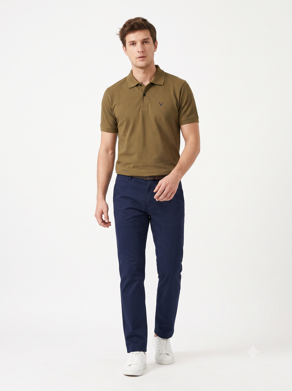 KHAKHIIMen Old Money Style Solid Textured Knitted Snap-Button Collar Polo T-Shirt(1046)