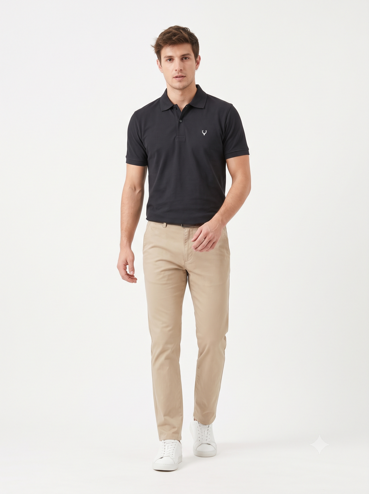 BLACK Men Old Money Style Solid Textured Knitted Snap-Button Collar Polo T-Shirt(1043)
