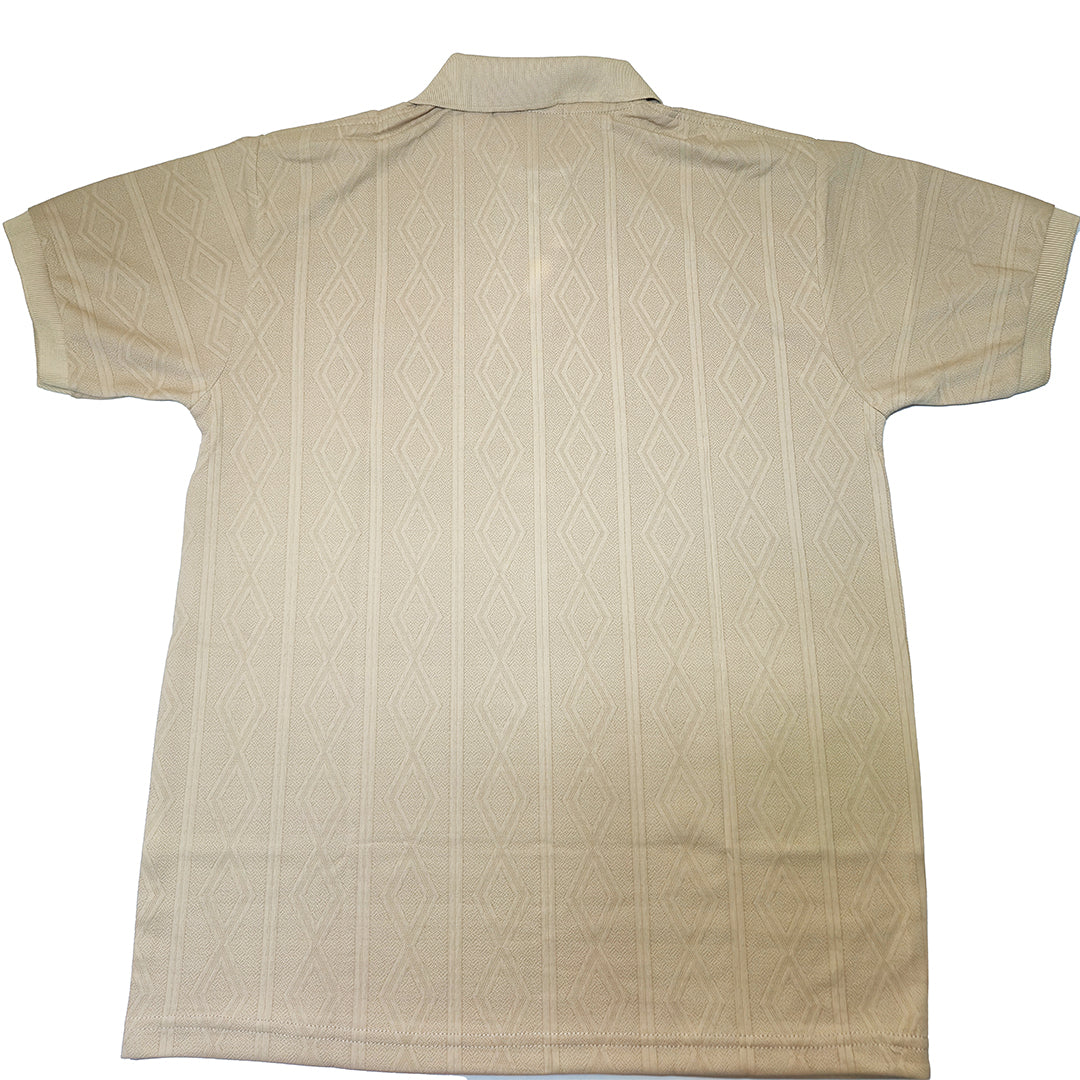 CREAM Men Old Money Style Textured Knitted Snap-Button (1039)