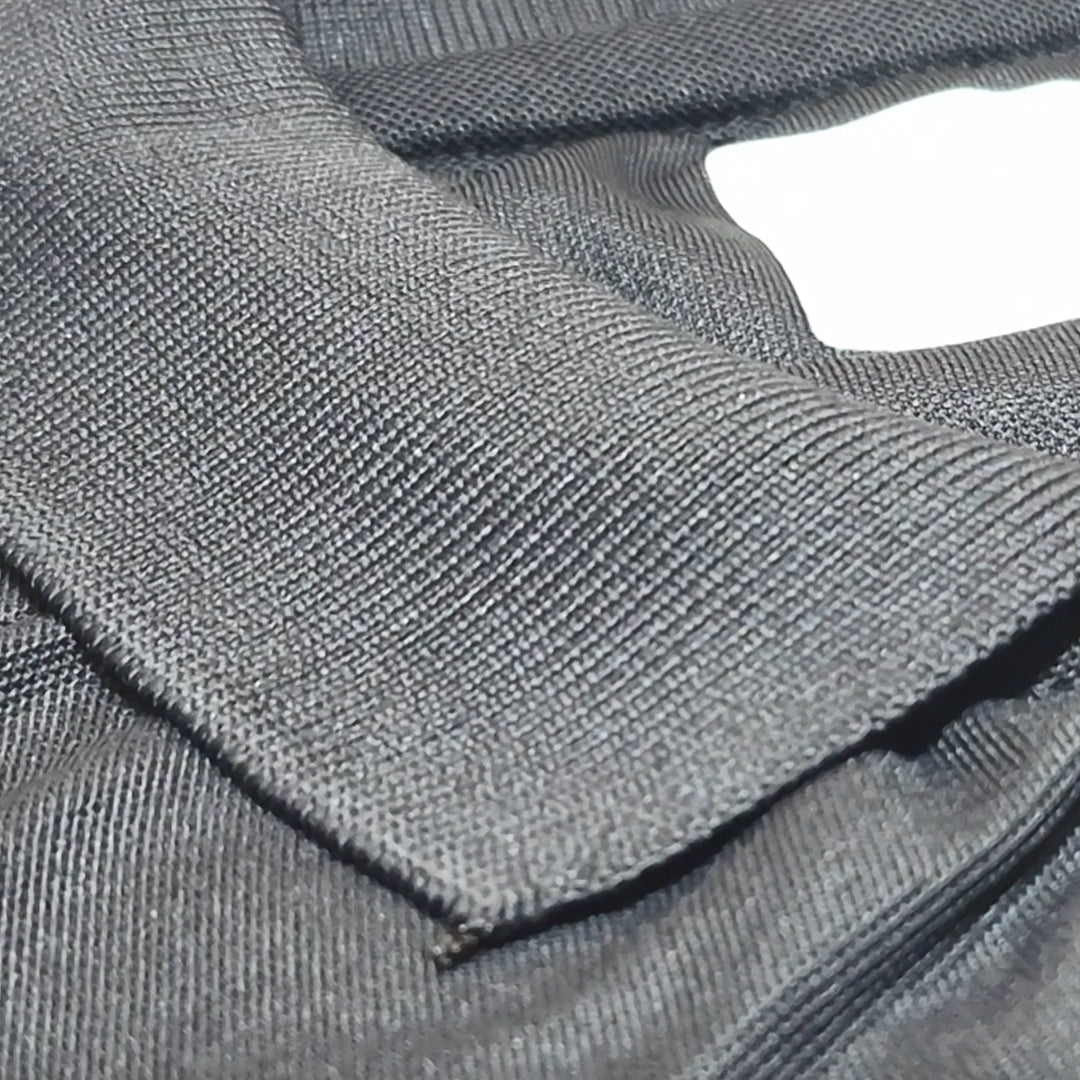 Black Wild Clothing Men Solid Old Money Style Textured Knitted Button Collar Polo T-Shirt (1027))