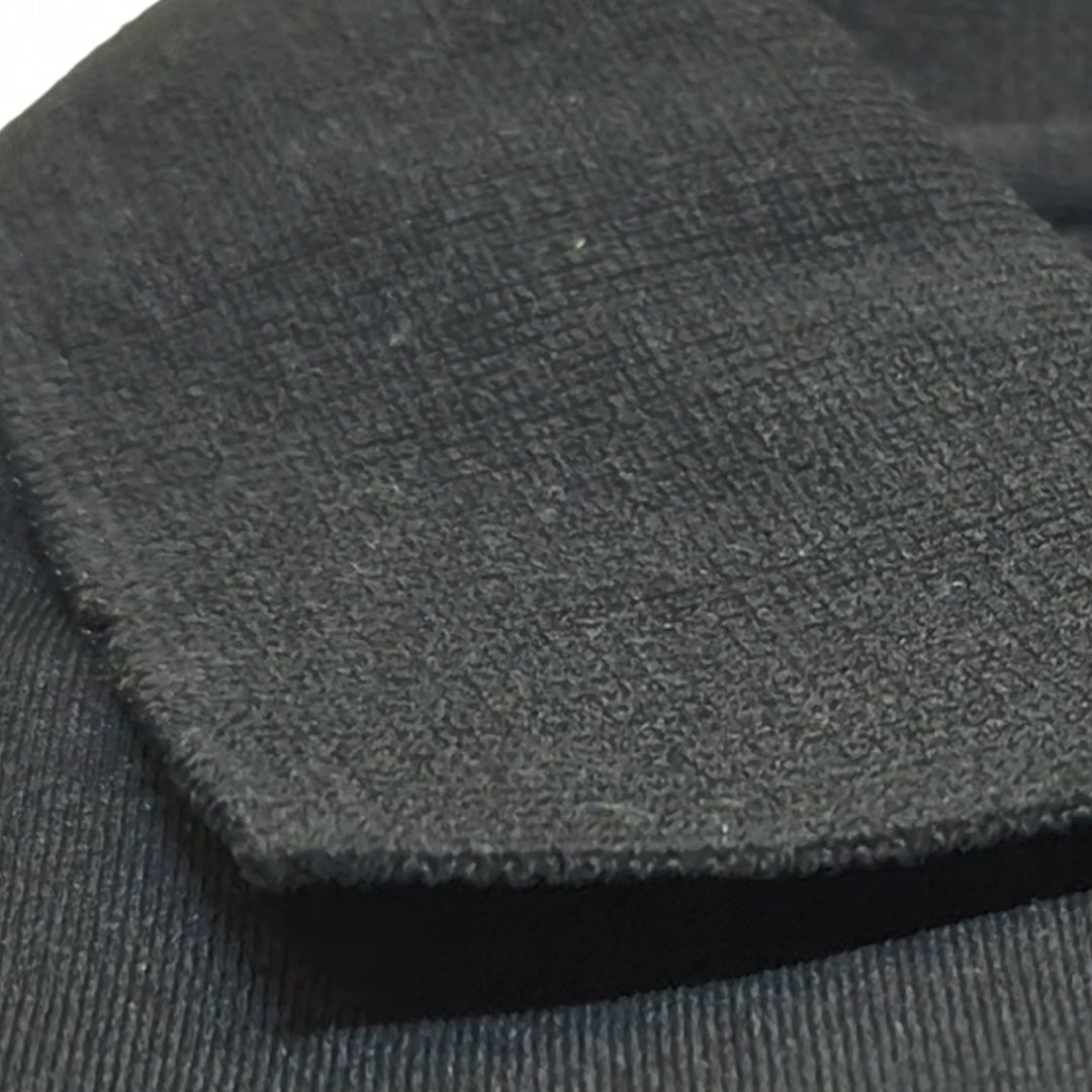 BLACK Men Old Money Style Solid Textured Knitted Snap-Button Collar Polo T-Shirt(1043)