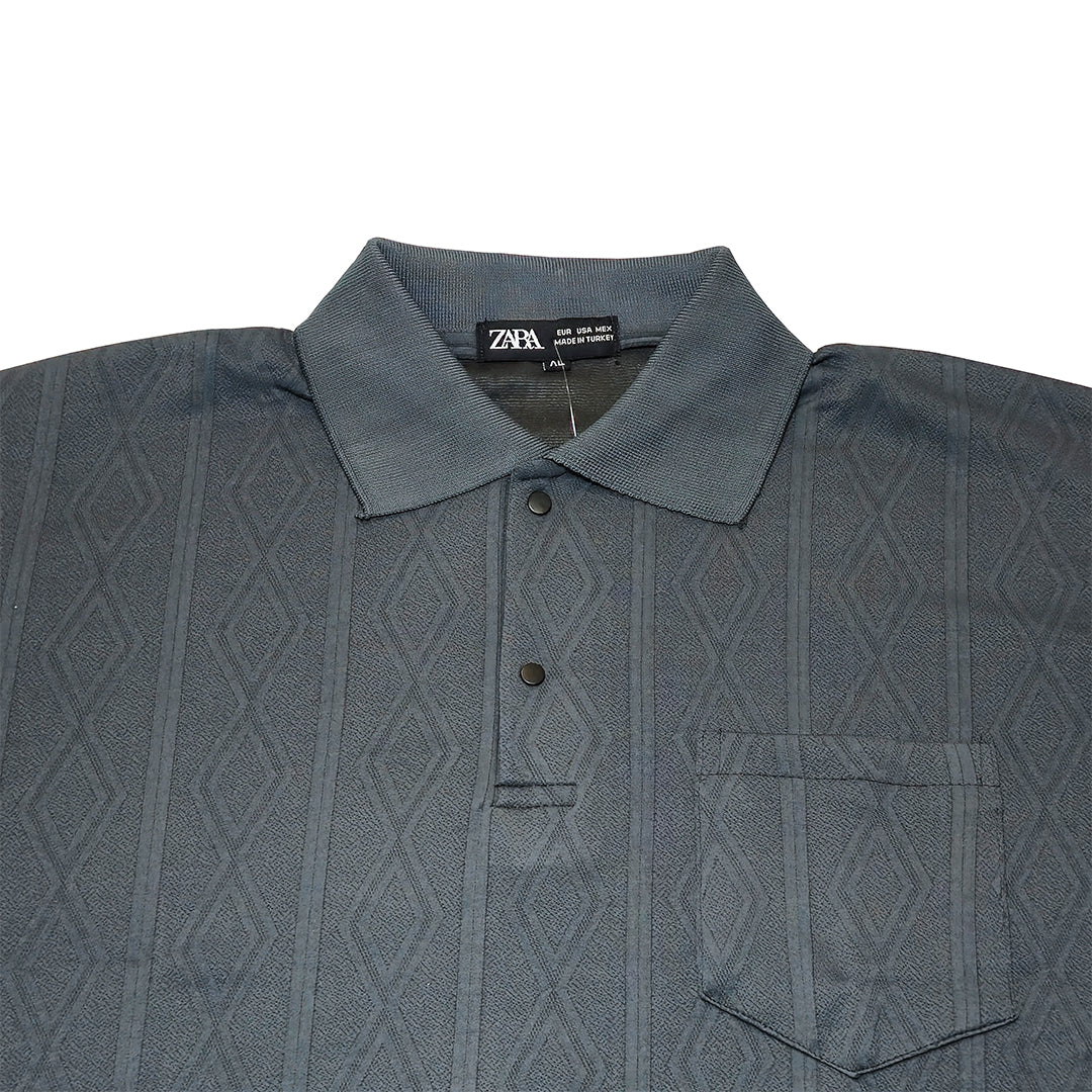 GREY Men Old Money Style Textured Knitted Snap-Button (1040)