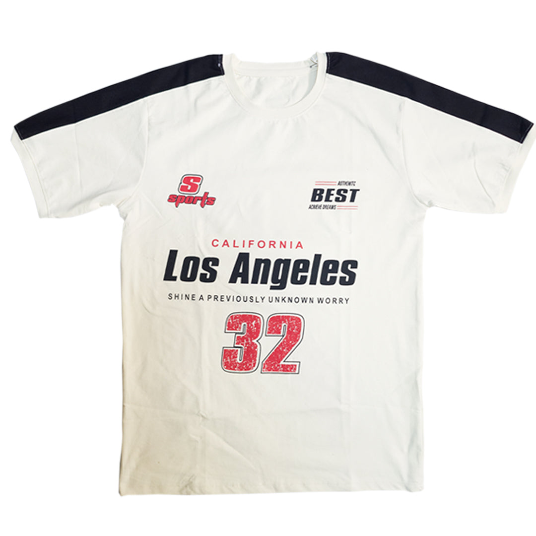 Off-White Cream "CALIFORNIA LOS ANGELES 32" T-Shirt(1003)