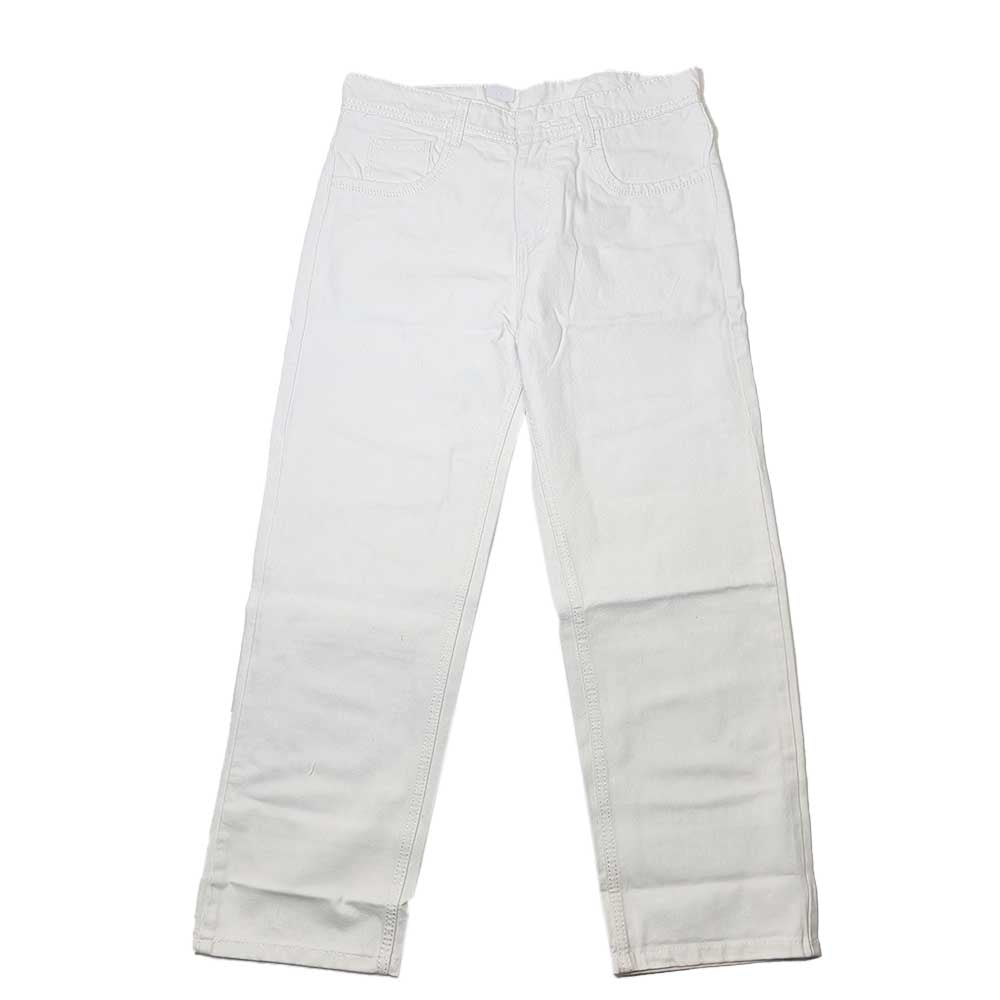 Clothora Men's Off-White Wide-Leg Baggy Denim Jeans | Minimalist Streetwear Loose Fit Pants(2014)