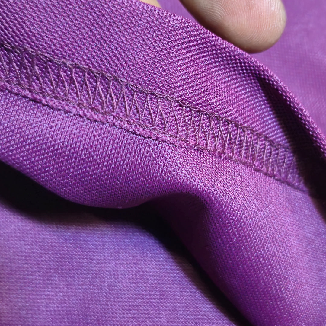 WINE Wild Clothing Men Solid Old Money Style Textured Knitted Button Collar Polo T-Shirt (1034))