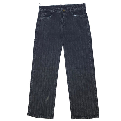 The Pinstripe Washed Black Jeans (Charcoal Black / Textured Vertical Pinstripes)(2010)