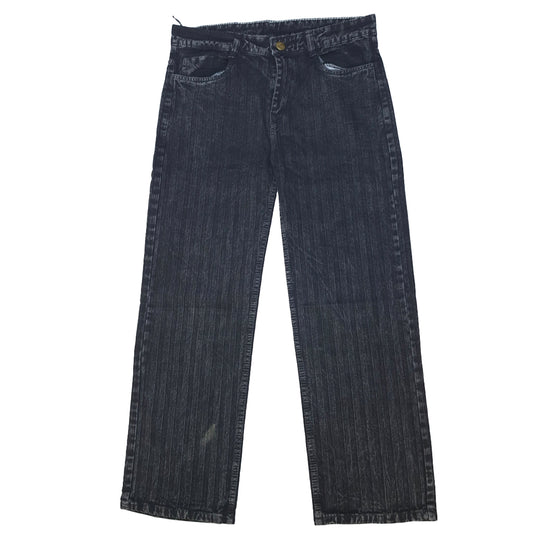 The Pinstripe Washed Black Jeans (Charcoal Black / Textured Vertical Pinstripes)(2010)
