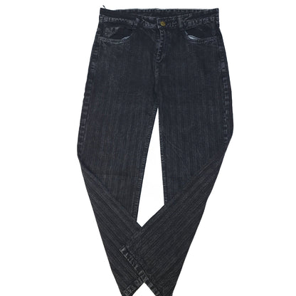 The Pinstripe Washed Black Jeans (Charcoal Black / Textured Vertical Pinstripes)(2010)