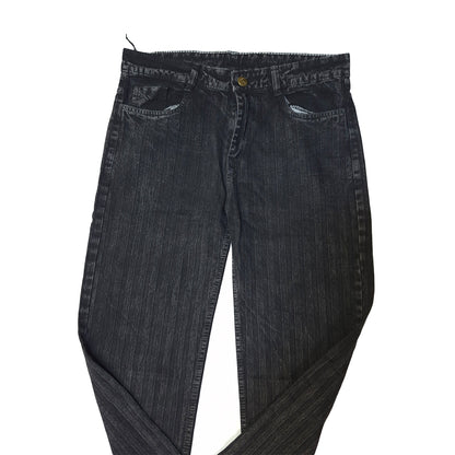 The Pinstripe Washed Black Jeans (Charcoal Black / Textured Vertical Pinstripes)(2010)