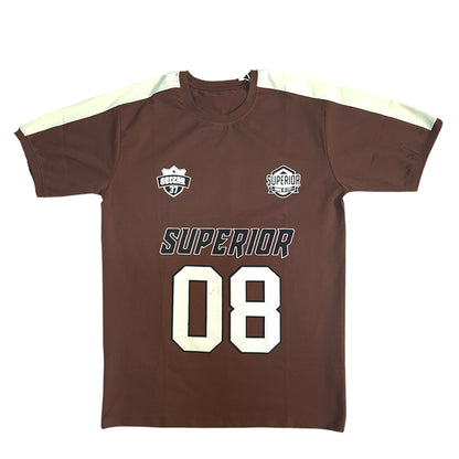 OFF WHITE AND BROWN' the Superior 08 Soccer T-Shirt.' (1001)