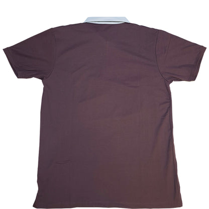 The City Gentleman Zipper Polo (Dark Brown / Grey)(1013)