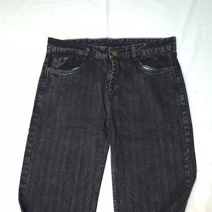 The Pinstripe Washed Black Jeans (Charcoal Black / Textured Vertical Pinstripes)(2010)