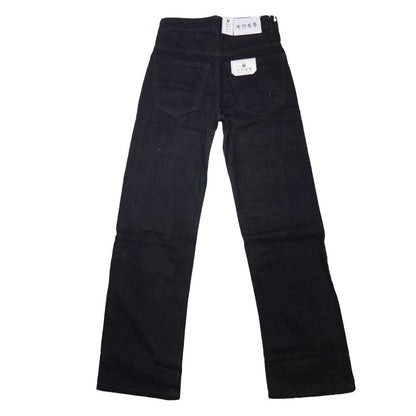 Clothora Men's Solid Black Wide-Leg Baggy Denim Jeans | Casual Loose Fit Streetwear Pants(2012)