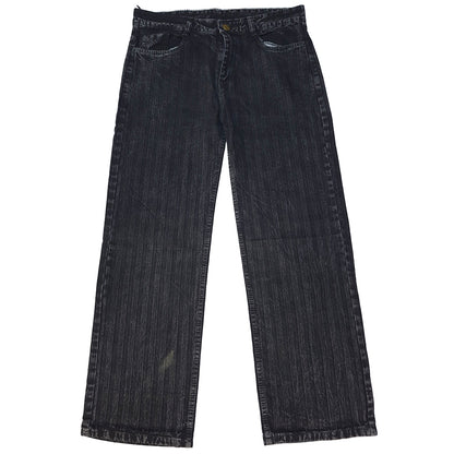 The Pinstripe Washed Black Jeans (Charcoal Black / Textured Vertical Pinstripes)(2010)