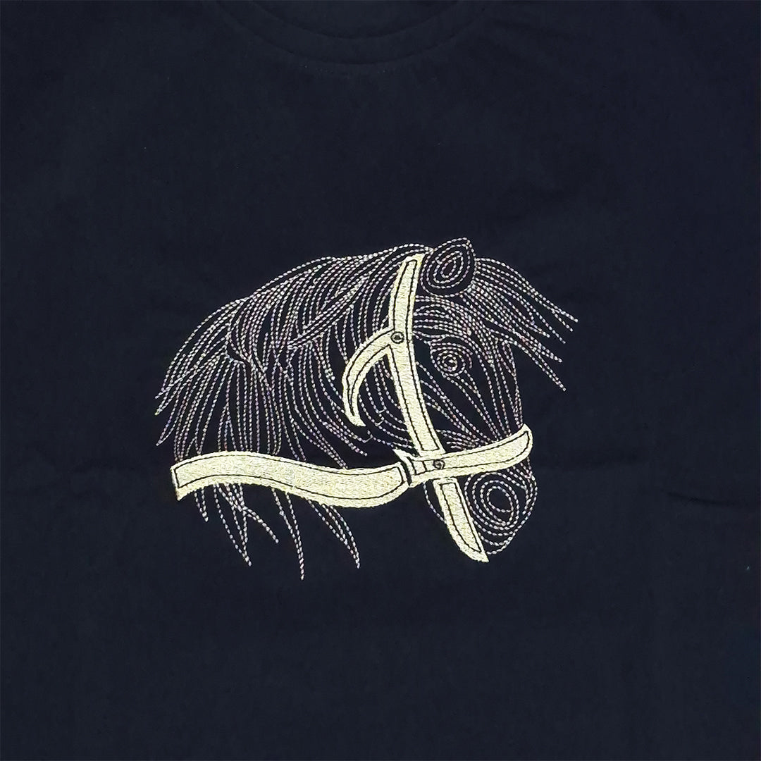 The Wild Horse Embroidered Tee (black)(1019)