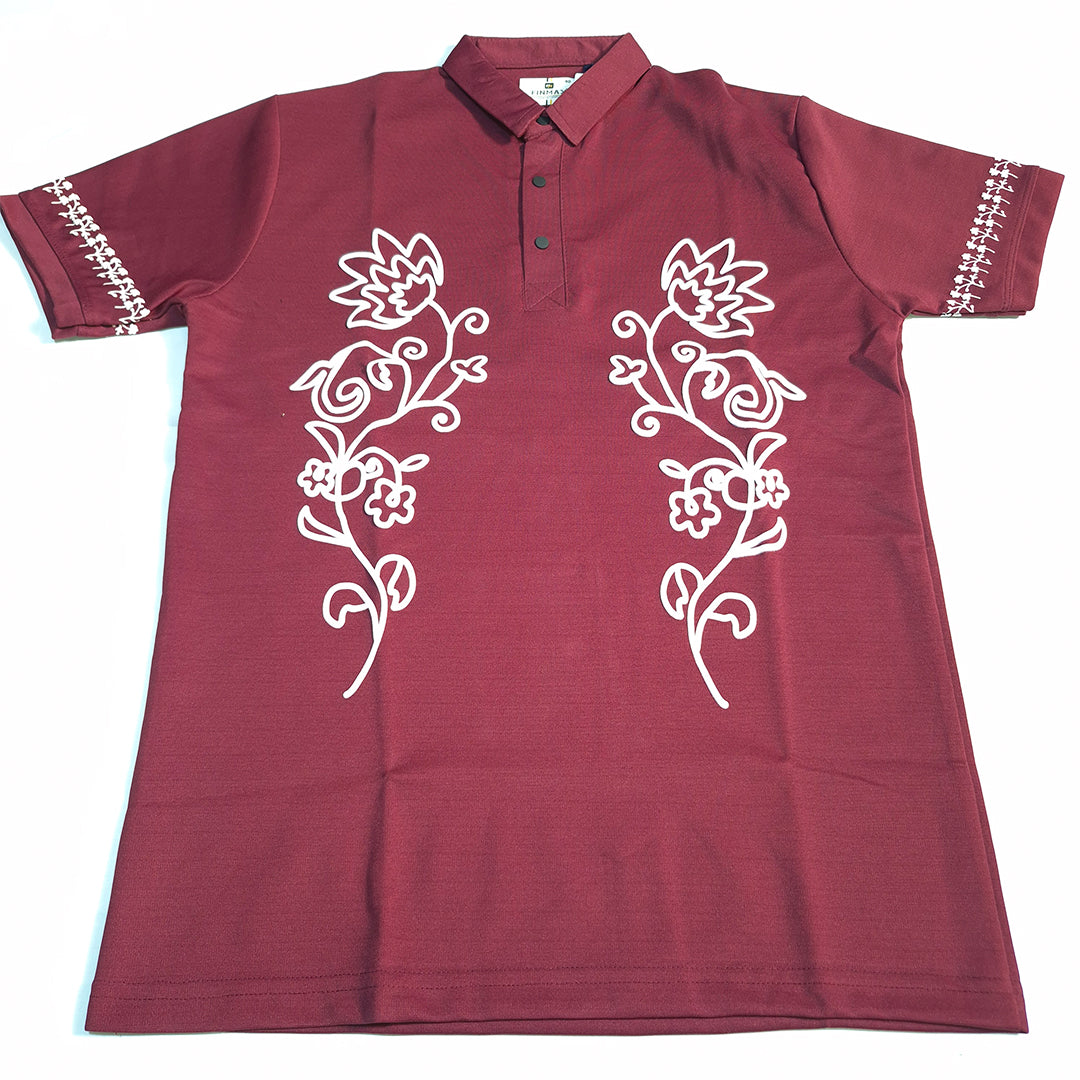 The Royal Floral Polo (Maroon) (1022)
