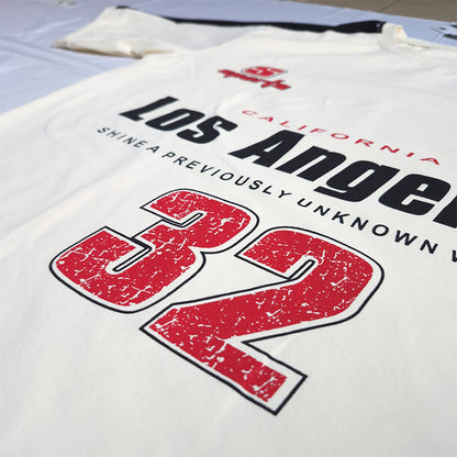 Off-White Cream "CALIFORNIA LOS ANGELES 32" T-Shirt(1003)
