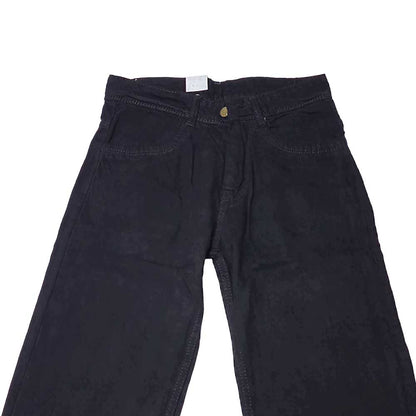 Clothora Men's Solid Black Wide-Leg Baggy Denim Jeans | Casual Loose Fit Streetwear Pants(2012)