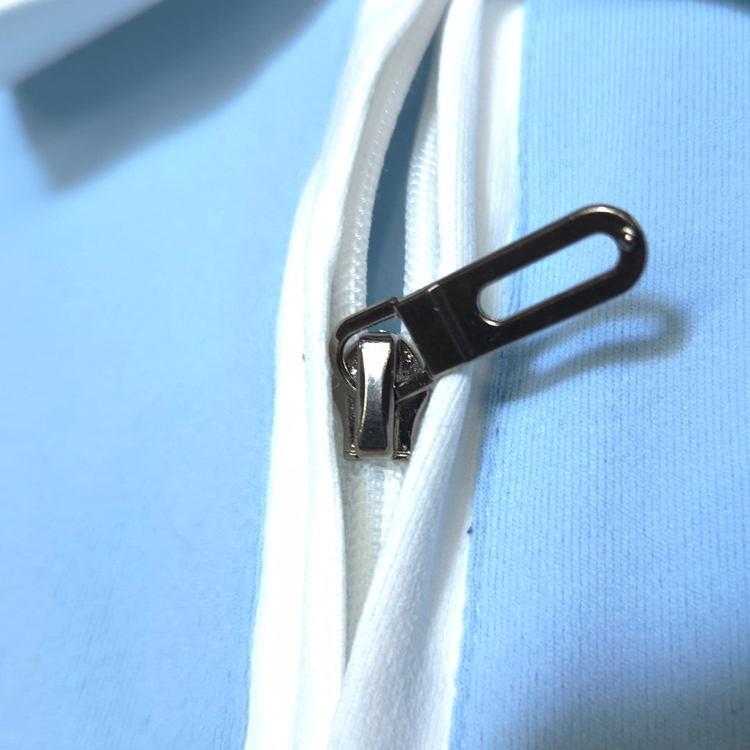 The Sunday Brunch Zipper Polo (Tan / White)(1015)