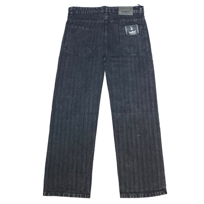 The Pinstripe Washed Black Jeans (Charcoal Black / Textured Vertical Pinstripes)(2010)