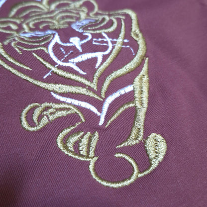 The Brave Tiger Embroidered Tee (Rust Brown)(1017)