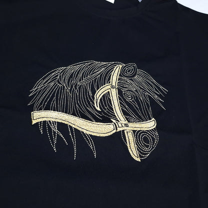 The Wild Horse Embroidered Tee (black)(1019)