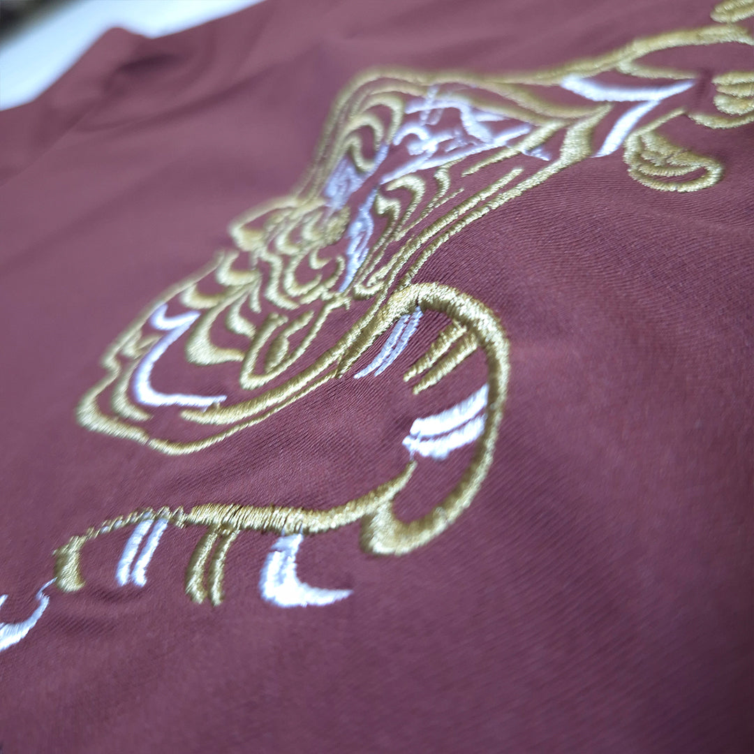 The Brave Tiger Embroidered Tee (Rust Brown)(1017)