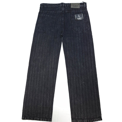 The Pinstripe Washed Black Jeans (Charcoal Black / Textured Vertical Pinstripes)(2010)