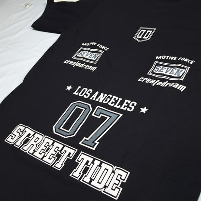 Jet Black "LOS ANGELES 07 STREET TIDE" T-Shirt(1002)