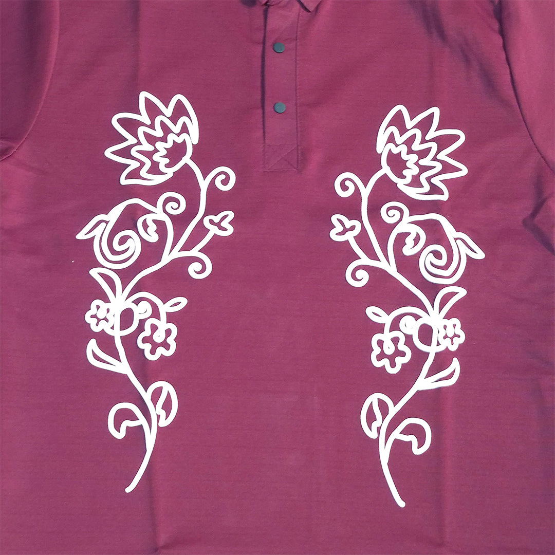 The Royal Floral Polo (Maroon) (1022)
