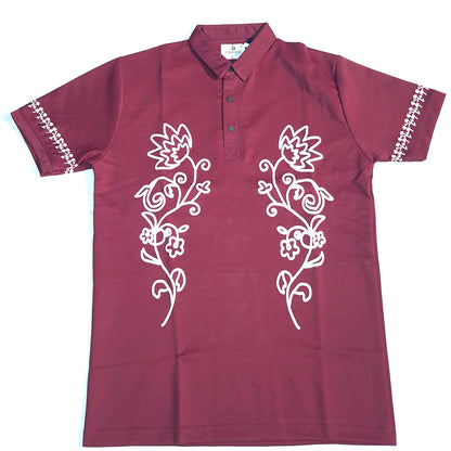 The Royal Floral Polo (Maroon) (1022)