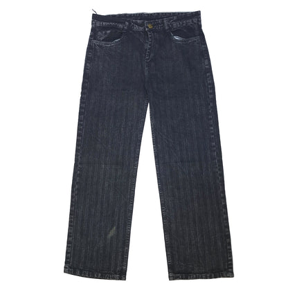 The Pinstripe Washed Black Jeans (Charcoal Black / Textured Vertical Pinstripes)(2010)