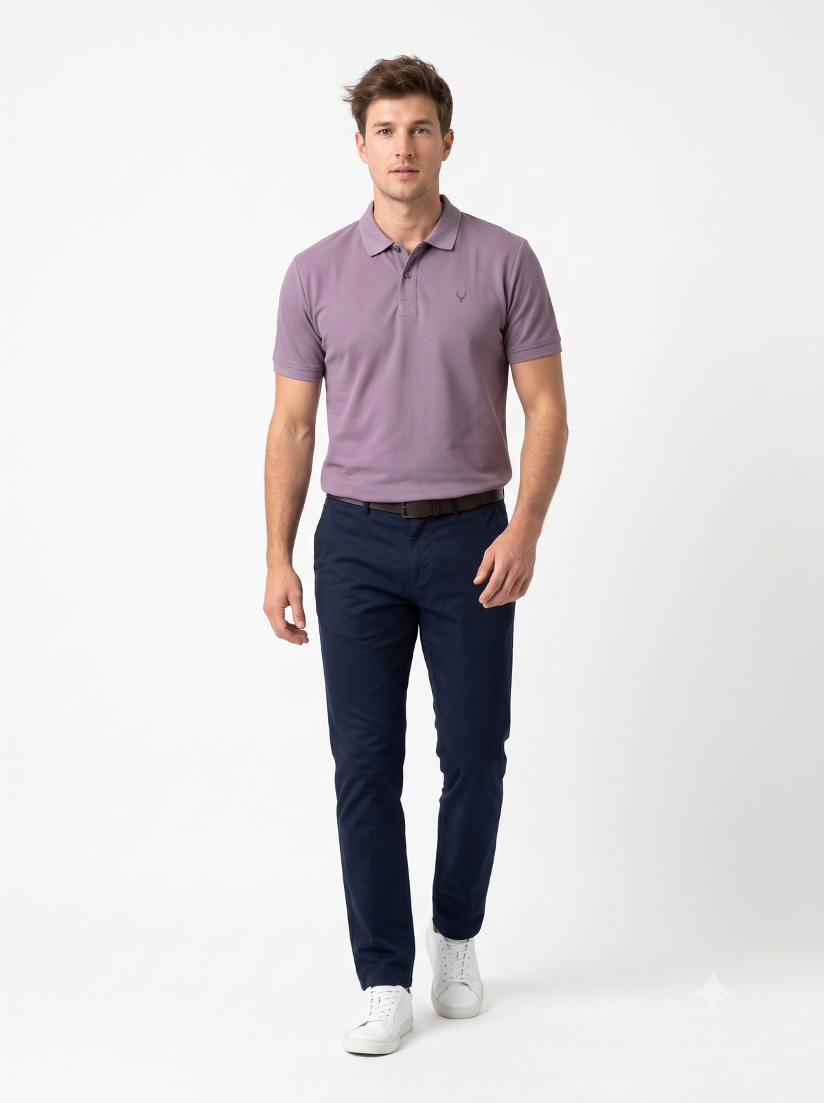 SPECIAL PINK Wild Clothing Men Solid Old Money Style Textured Knitted Button Collar Polo T-Shirt (1033))