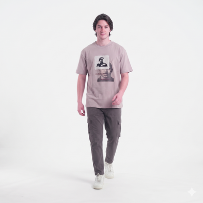 Clothora Men's Lavender The Missing Pieces Puzzle Graphic Oversized T-Shirt | Aesthetic Tee(1058)