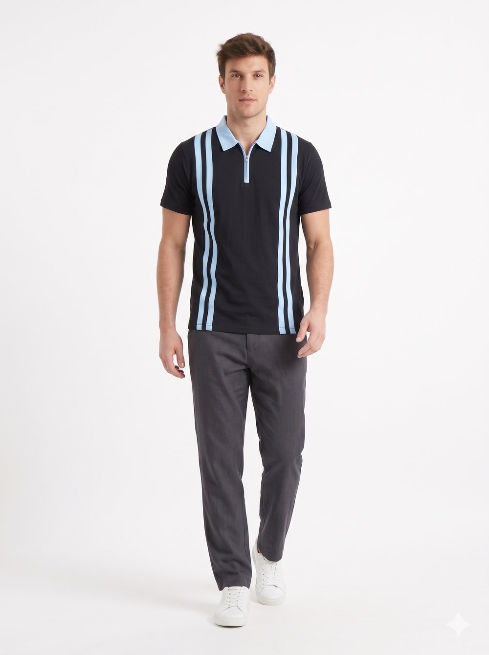 The Night Owl Zipper Polo
