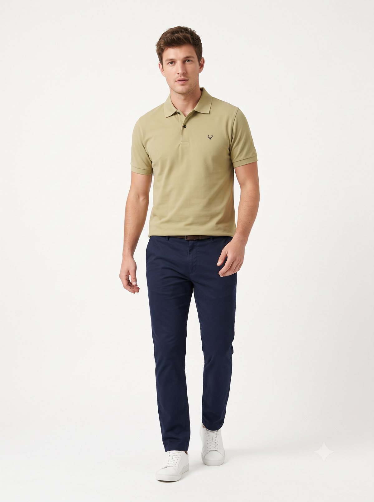 MITTI Men Old Money Style Solid Textured Knitted Snap-Button Collar Polo T-Shirt(1048)