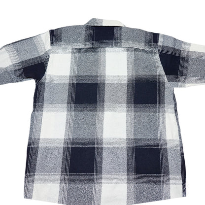 Men Vintage Checked Knitted Full-Zip Casual Overshirt Jacket | Classic Check Pattern Regular Fit Winter Over-Shirt(1049)