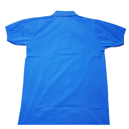 LIGHT BLUE Men Old Money Style Solid Textured Knitted Snap-Button Collar Polo T-Shirt(1047)