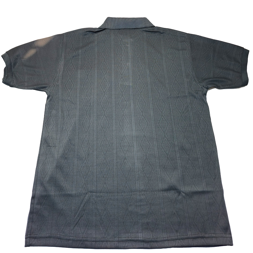 GREY Men Old Money Style Textured Knitted Snap-Button (1040)