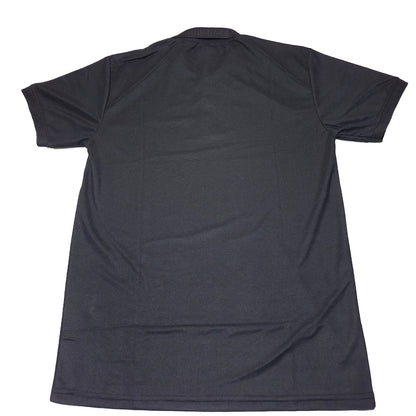 Black Wild Clothing Men Solid Old Money Style Textured Knitted Button Collar Polo T-Shirt (1027))