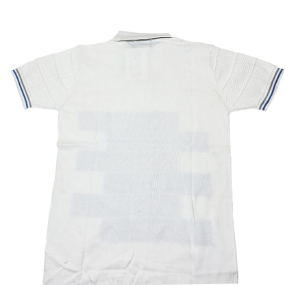Men Solid Old Money Style Textured Knitted Zip Collar Polo T-Shirt (1035))
