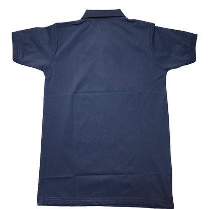 DARK BLUE Men Old Money Style Solid Textured Knitted Snap-Button Collar Polo T-Shirt(1044)