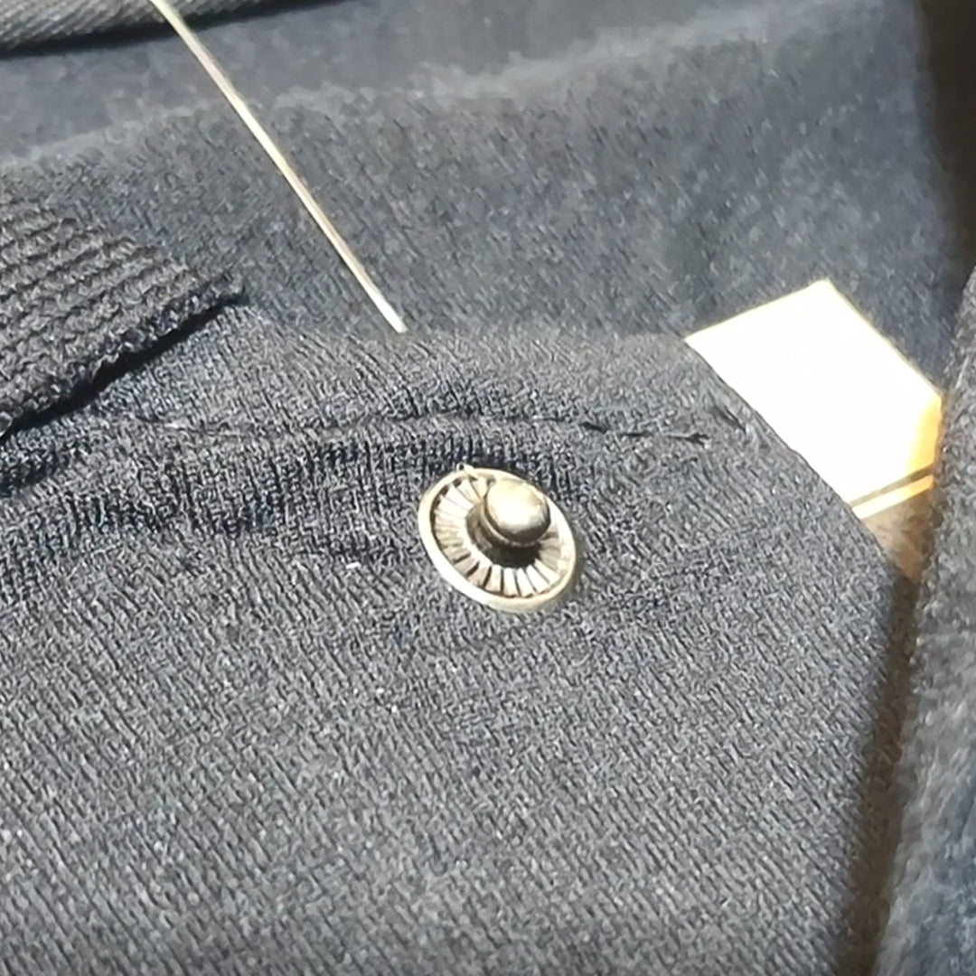 BLACK Men Old Money Style Solid Textured Knitted Snap-Button Collar Polo T-Shirt(1043)