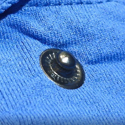 LIGHT BLUE Men Old Money Style Solid Textured Knitted Snap-Button Collar Polo T-Shirt(1047)